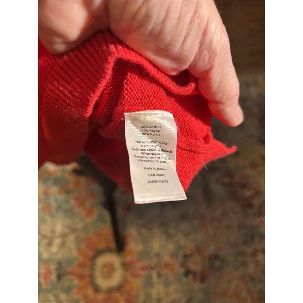 Talbots Red Tunic Sweater Sz Large. Holidays. Be Comfortable Look Festive!‎ - Picture 7 of 7